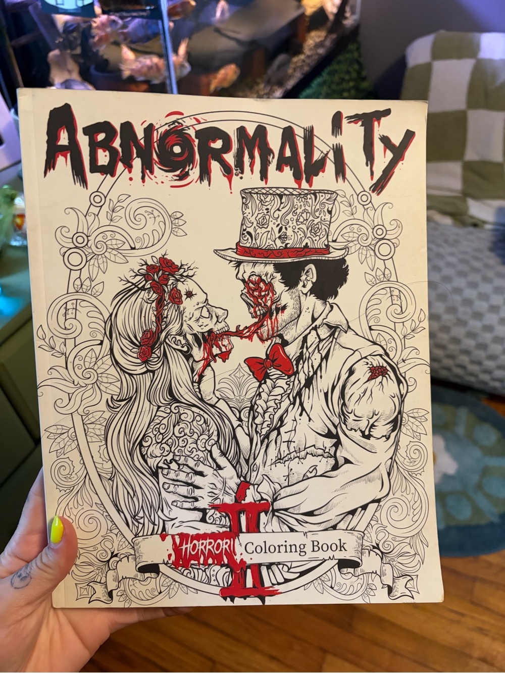 Abnormality Horror Coloring Book - White & Red Cover
